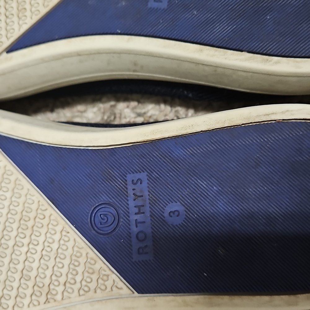 Rothy’s Kids Navy Slip On Sneakers Knitted Size 3 - Picture 6 of 7